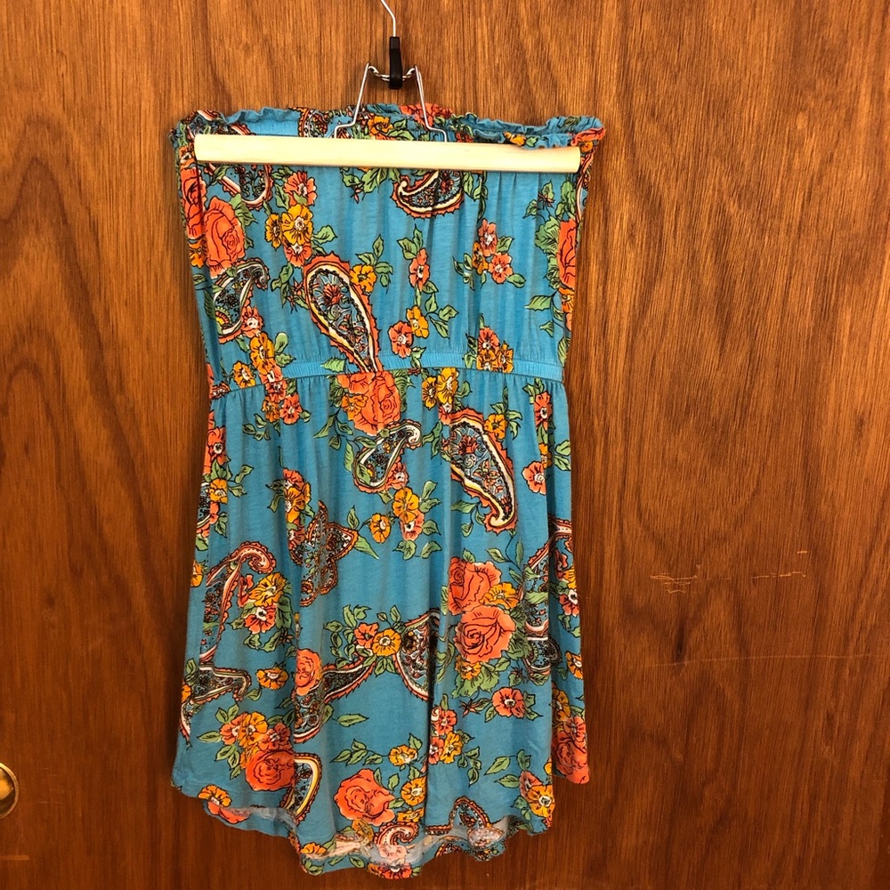 Billabong Strapless Floral Dress, Size L